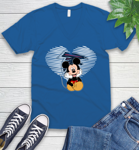 NFL Atlanta Falcons The Heart Mickey Mouse Disney Football T Shirt_000 V-Neck T-Shirt 5