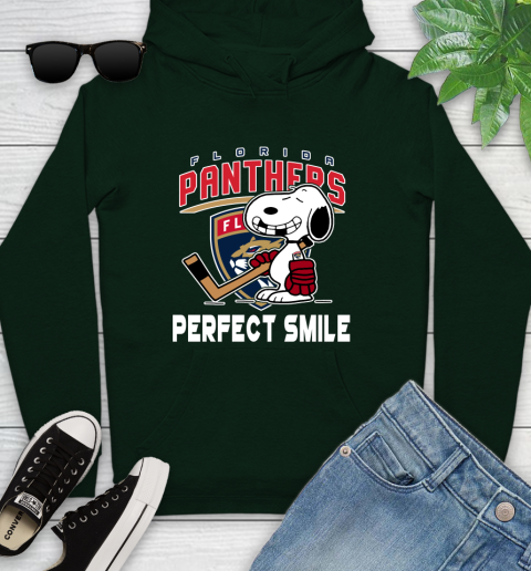 NHL Florida Panthers Snoopy Perfect Smile The Peanuts Movie Hockey T Shirt Youth Hoodie 14