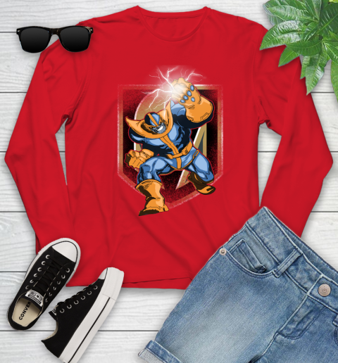 Vegas Golden Knights NHL Hockey Thanos Avengers Infinity War Marvel Youth Long Sleeve 11