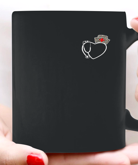 Heart Stethoscope Cute Love Nursing Gifts Valentine Day 2022 Ceramic Mug 11oz 5