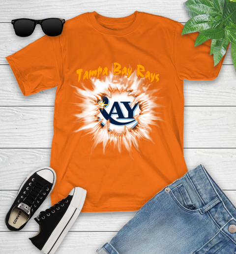 Tampa Bay Rays MLB Baseball Adoring Fan Rip Sports Youth T-Shirt 9