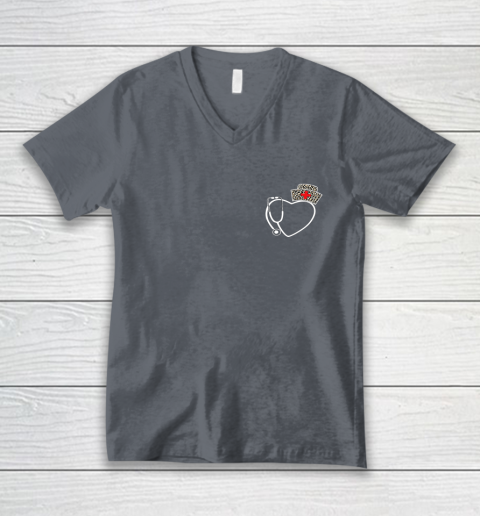 Heart Stethoscope Cute Love Nursing Gifts Valentine Day 2022 V-Neck T-Shirt 9