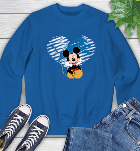 NFL Detroit Lions The Heart Mickey Mouse Disney Football T Shirt_000 Sweatshirt 9
