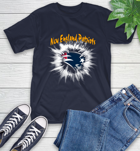 New England Patriots NFL Football Adoring Fan Rip Sports T-Shirt 3
