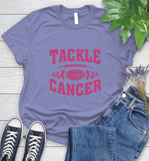 San Francisco 49ers Tackle Breast Cancer Women's T-Shirt 11