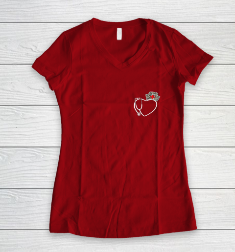 Heart Stethoscope Cute Love Nursing Gifts Valentine Day 2022 Women's V-Neck T-Shirt 6
