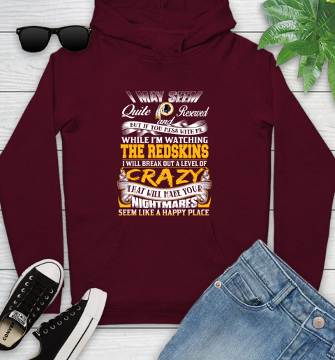 Washington Redskins NFL Football Don't Mess With Me While I'm Watching My Team Youth Hoodie 7