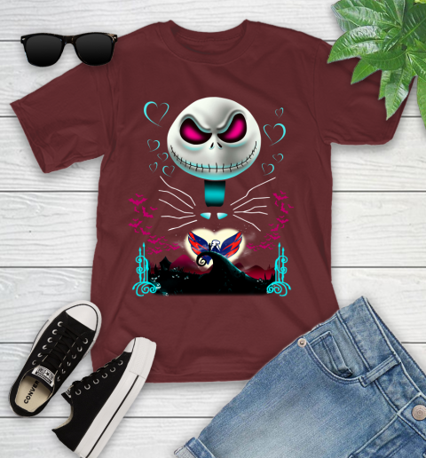 NHL Washington Capitals Jack Skellington Sally The Nightmare Before Christmas Hockey Youth T-Shirt 14