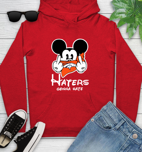 NFL Denver Broncos Haters Gonna Hate Mickey Mouse Disney Football T Shirt Youth Hoodie 12