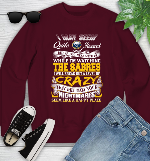 Buffalo Sabres NHL Hockey Don't Mess With Me While I'm Watching My Team Youth Sweatshirt 4