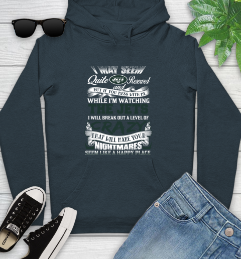New York Jets NFL Football Don't Mess With Me While I'm Watching My Team Youth Hoodie 10