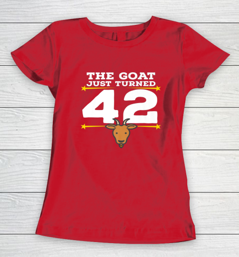 The Goat Just Turned 42 42nd Birthday Goat Women's T-Shirt 15
