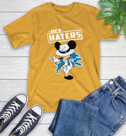 NFL Hey Haters Mickey Football Sports Detroit Lions T-Shirt 2