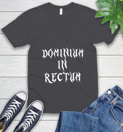 Dominium In Rectum Shirt Meaning V-Neck T-Shirt 4