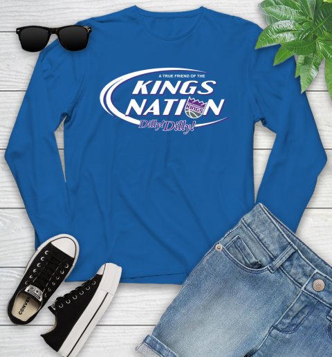 NBA A True Friend Of The Sacramento Kings Dilly Dilly Basketball Sports Youth Long Sleeve 10