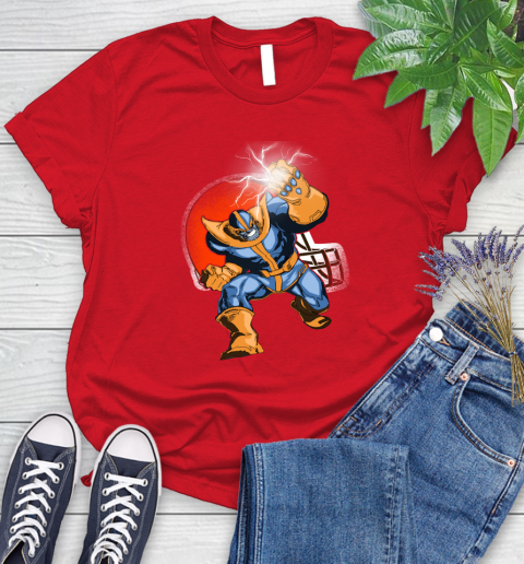 Cleveland Browns NFL Football Thanos Avengers Infinity War Marvel Women's T-Shirt 13