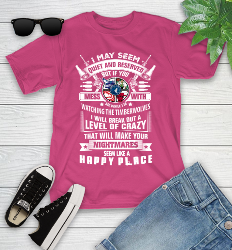 Minnesota Timberwolves NBA Basketball Don't Mess With Me While I'm Watching My Team Sports Youth T-Shirt 11