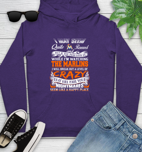 Miami Marlins MLB Baseball Don't Mess With Me While I'm Watching My Team Youth Hoodie 5