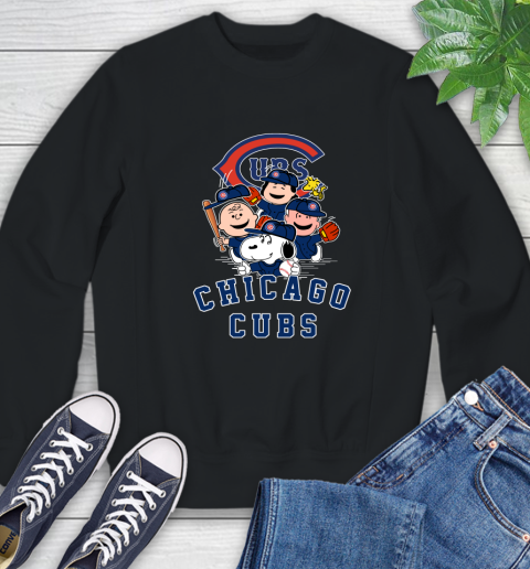 MLB Chicago Cubs Snoopy Charlie Brown Woodstock The Peanuts Movie Baseball T Shirt Sweatshirt