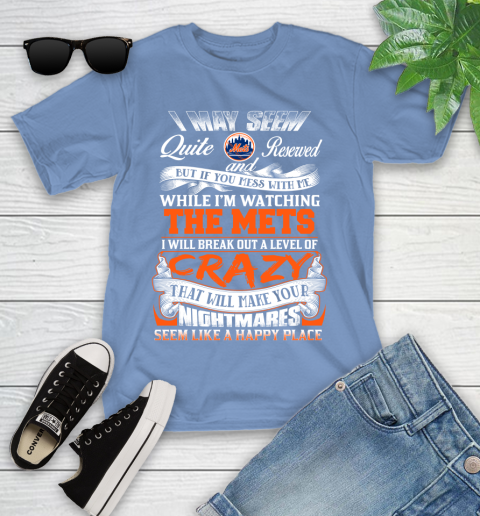 New York Mets MLB Baseball Don't Mess With Me While I'm Watching My Team Youth T-Shirt 15