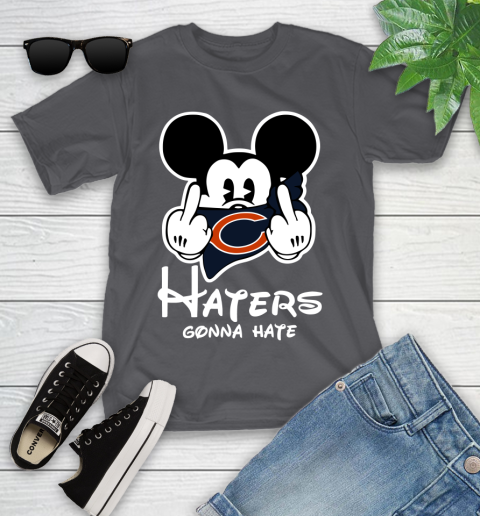 NFL Chicago Bears Haters Gonna Hate Mickey Mouse Disney Football T Shirt Youth T-Shirt 6