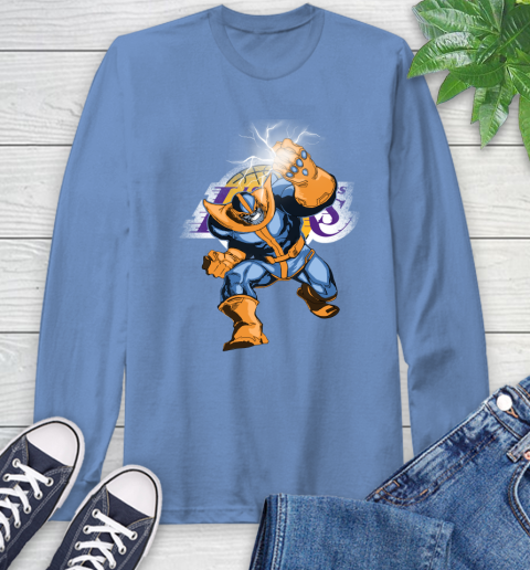 Los Angeles Lakers NBA Basketball Thanos Avengers Infinity War Marvel Long Sleeve T-Shirt 12