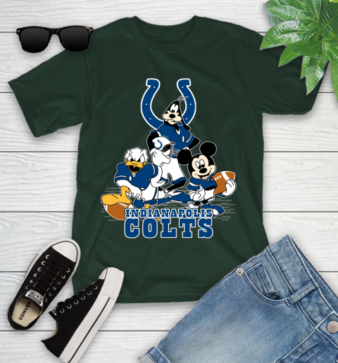 NFL Indianapolis Colts Mickey Mouse Donald Duck Goofy Football Shirt Youth T-Shirt 5