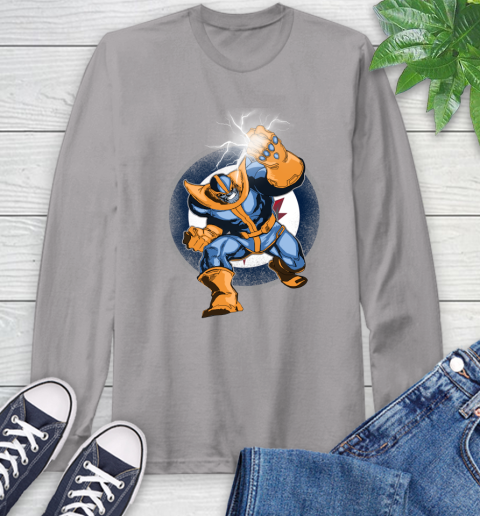 Winnipeg Jets NHL Hockey Thanos Avengers Infinity War Marvel Long Sleeve T-Shirt 6