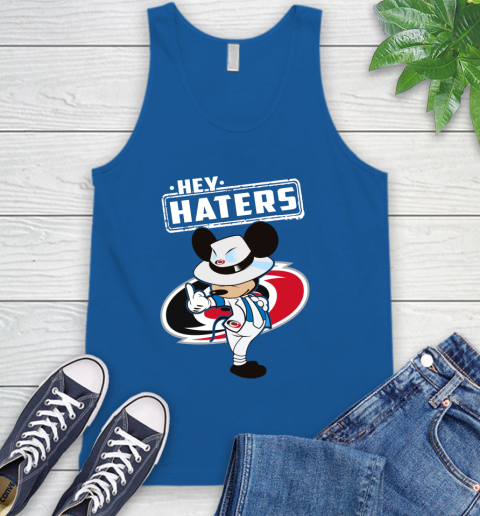 NHL Hey Haters Mickey Hockey Sports Carolina Hurricanes Tank Top 4