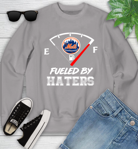 New York Mets MLB Baseball Fueled By Haters Sports Youth Sweatshirt 3