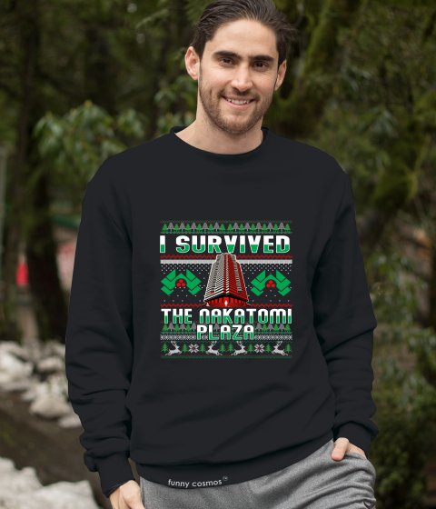 Die Hard Ugly Sweater T Shirt, Nakatomi Towel T Shirt, I Survived The Nakatomi Plaza Tshirt, Christmas Gifts
