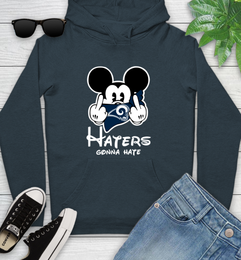 NFL Los Angeles Rams Haters Gonna Hate Mickey Mouse Disney Football T Shirt Youth Hoodie 10