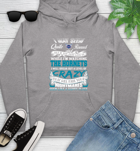 Charlotte Hornets NBA Basketball Don't Mess With Me While I'm Watching My Team Youth Hoodie 6