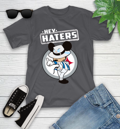 NFL Hey Haters Mickey Football Sports Pittsburgh Steelers Youth T-Shirt 6
