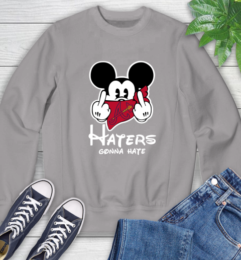 MLB Atlanta Braves Haters Gonna Hate Mickey Mouse Disney Baseball T Shirt_000 Sweatshirt 5