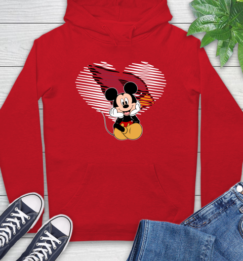 NFL Arizona Cardinals The Heart Mickey Mouse Disney Football T Shirt_000 Hoodie 10