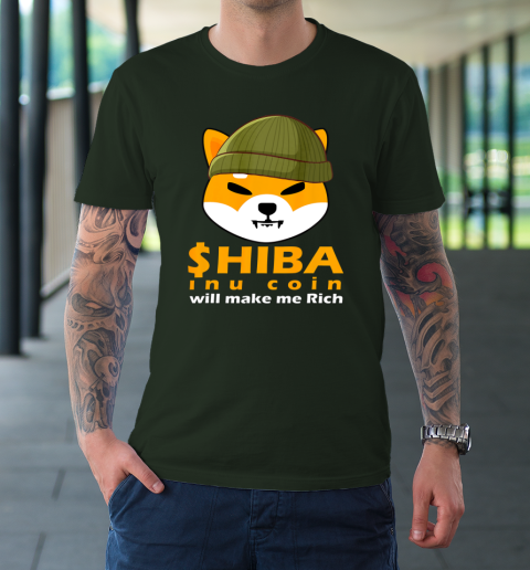 Shiba Will Make Me Rich Vintage Shiba Inu Coin Shiba Army T-Shirt 11