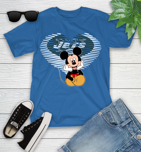 NFL New York Jets The Heart Mickey Mouse Disney Football T Shirt_000 Youth T-Shirt 12