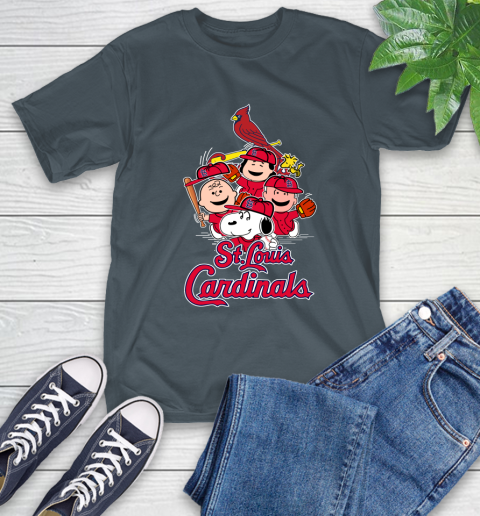 MLB St.Louis Cardinals Snoopy Charlie Brown Woodstock The Peanuts Movie Baseball T Shirt_000 T-Shirt 10