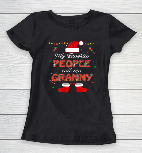 My Favorite People Call Me Granny Thanksgiving Christmas Women's T-Shirt
