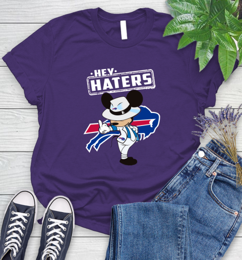 NFL Hey Haters Mickey Football Sports Buffalo Bills Women's T-Shirt 4