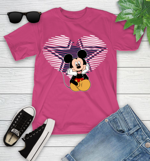 NFL Dallas Cowboys The Heart Mickey Mouse Disney Football T Shirt_000 Youth T-Shirt 11