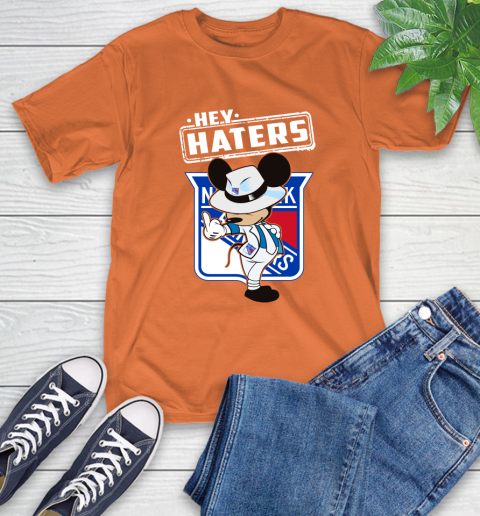 NHL Hey Haters Mickey Hockey Sports New York Rangers T-Shirt 4
