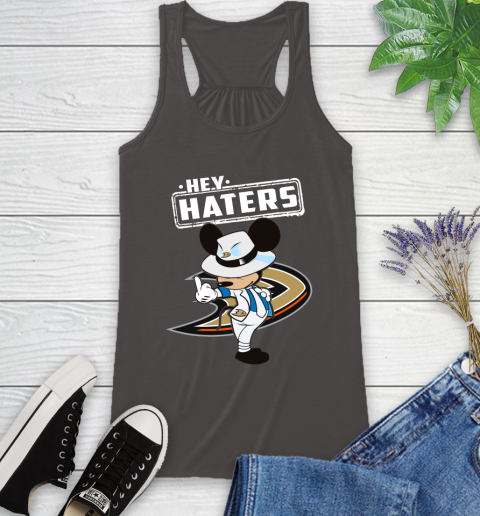 NHL Hey Haters Mickey Hockey Sports Anaheim Ducks Racerback Tank 11