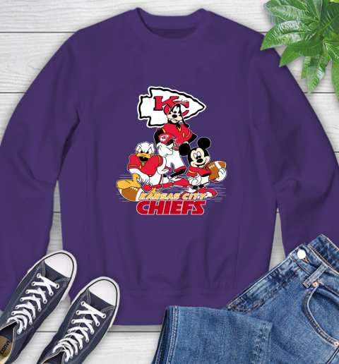 NFL Kansas City Chiefs Mickey Mouse Donald Duck Goofy Football Shirt Sweatshirt 4