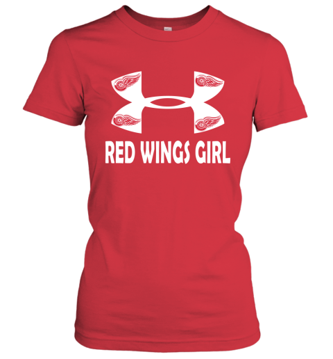 girls red wings shirt