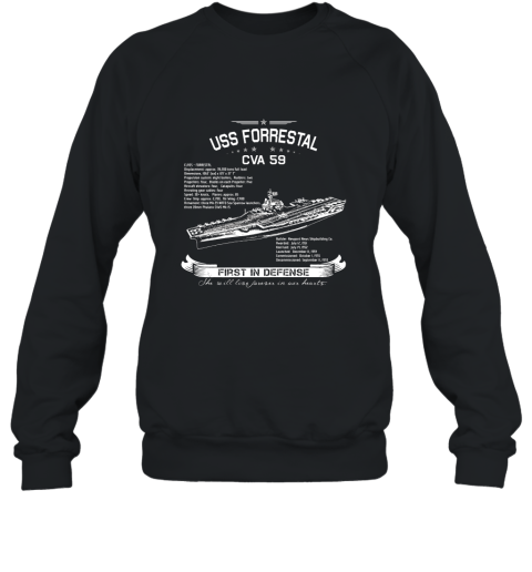 USS Forrestal CVA 59 T shirt Sweatshirt