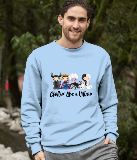 Disney Maleficent T Shirt, The Evil Queen Ursula Maleficent Cruella De Vil T Shirt, Chilling Like A Villain Tshirt, Disney Villains Shirt