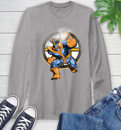 Boston Bruins NHL Hockey Thanos Avengers Infinity War Marvel Long Sleeve T-Shirt 6