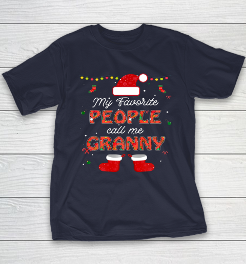 My Favorite People Call Me Granny Thanksgiving Christmas Youth T-Shirt 2